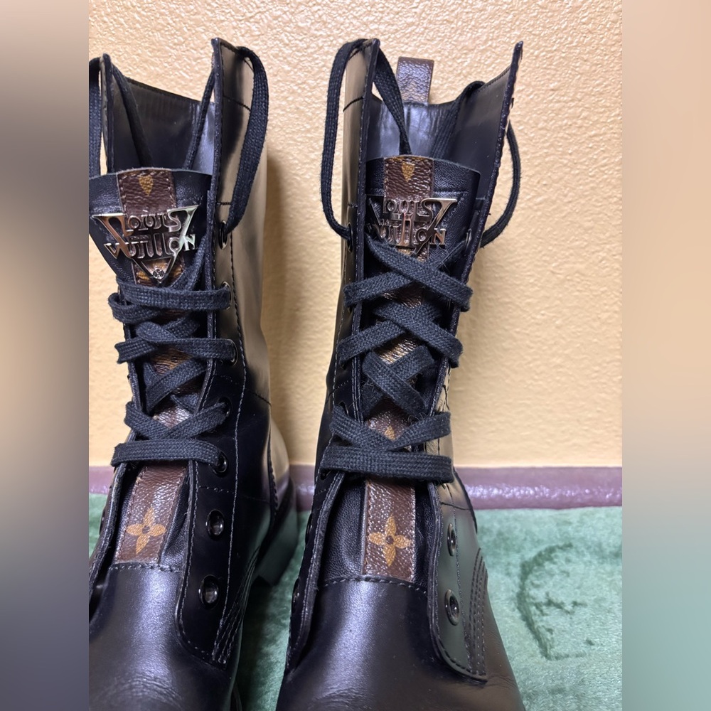 Louis Vuitton
LV Monogram Leather Combat Boots